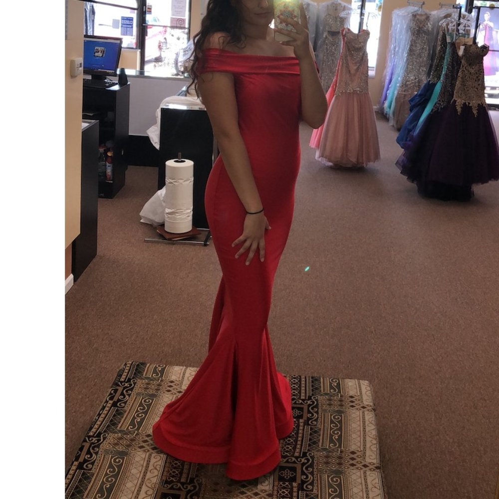 Red gown dress perfect for special occasion